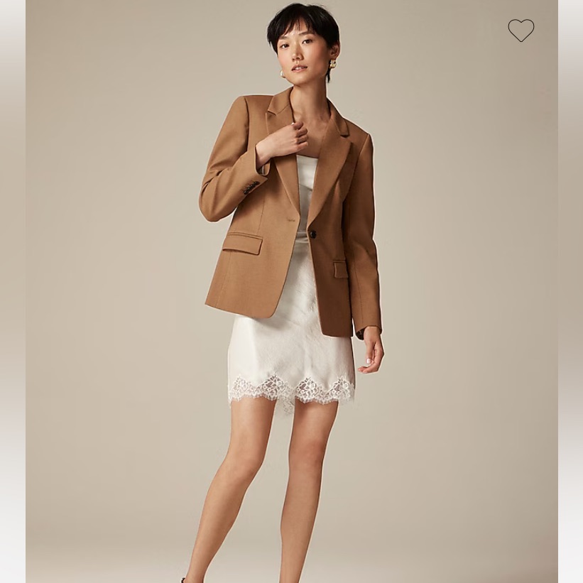 J.Crew Helena Blazer Wool Blend Camel Size 4